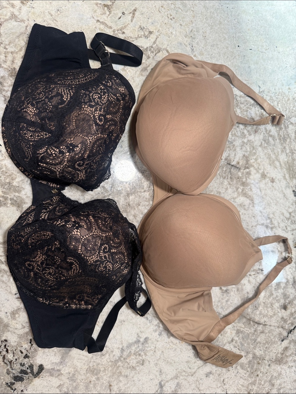 ThirdLove Black Lace & Nude T-Shirt Bra Set